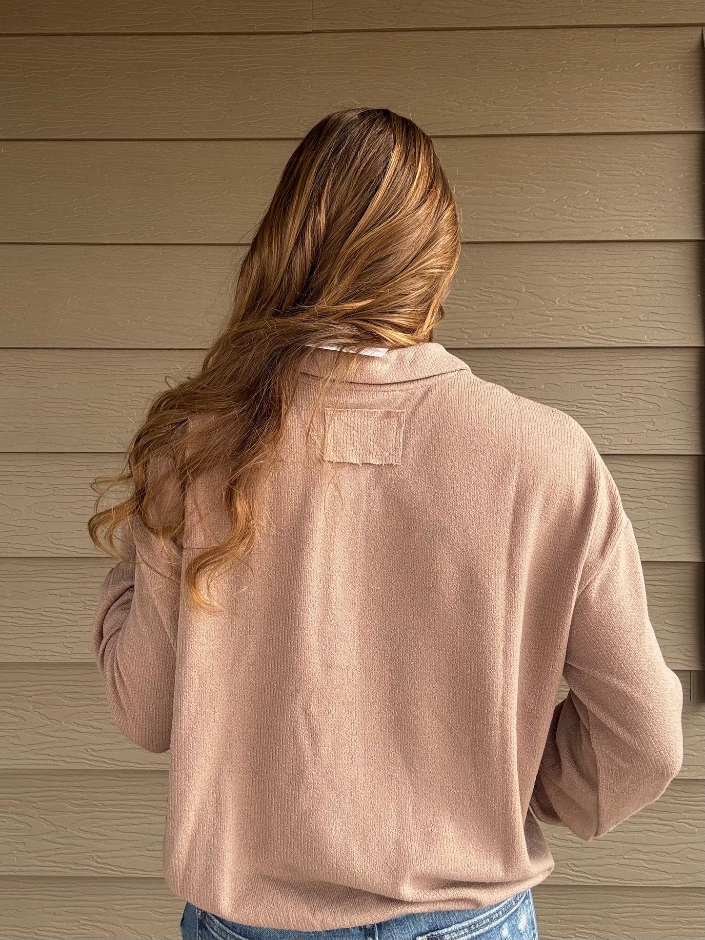 Half Snap Collared Top