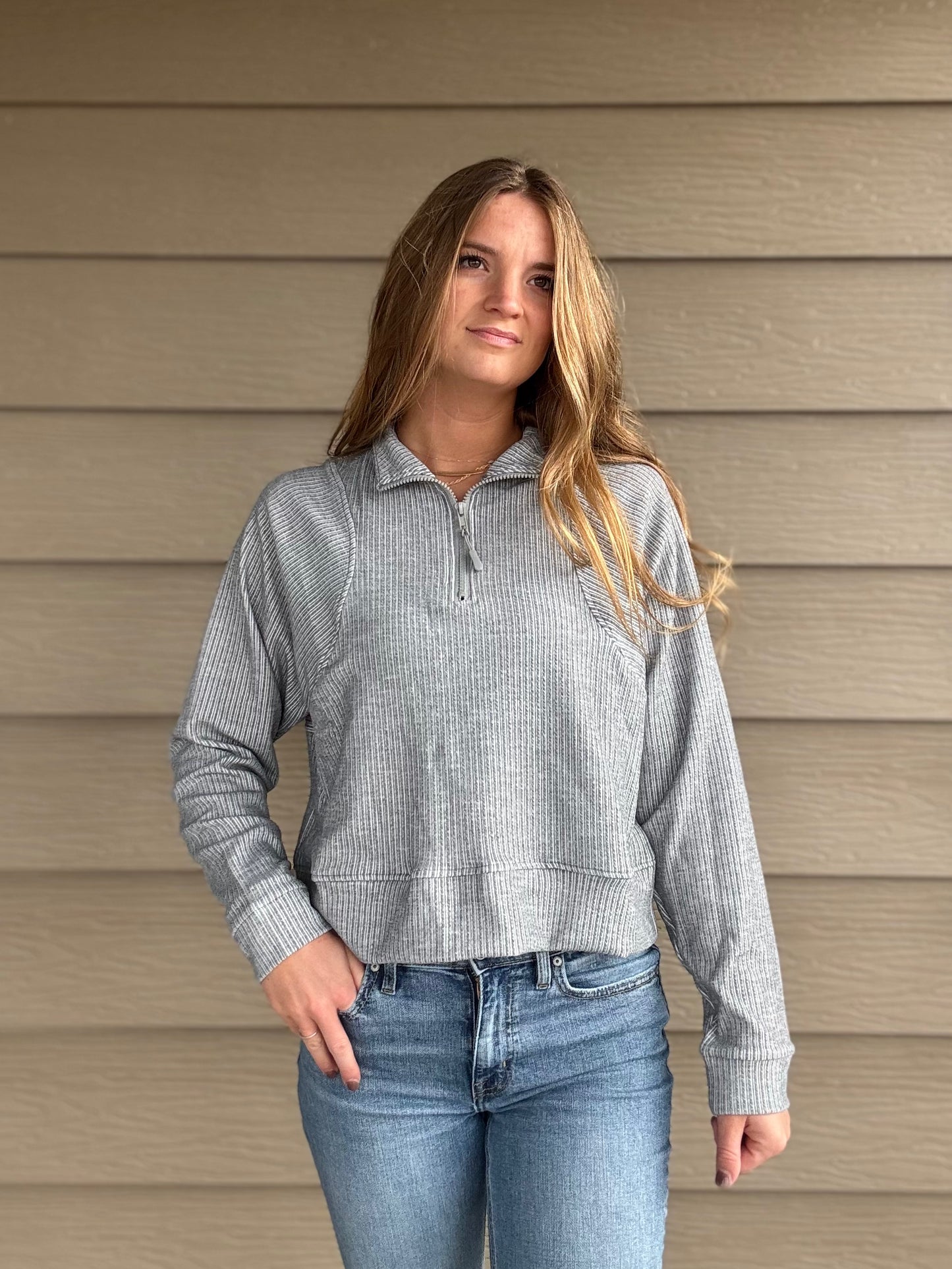 Heather Half Zip