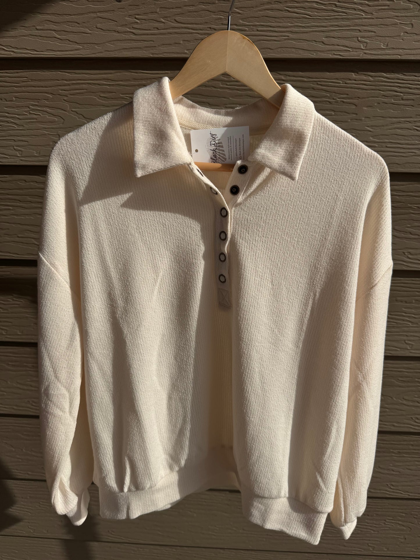 Half Snap Collared Top