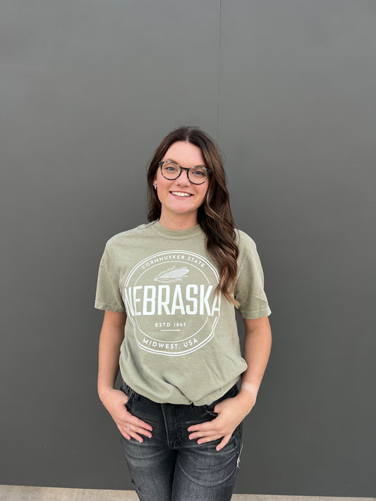 Nebraska Round Tee