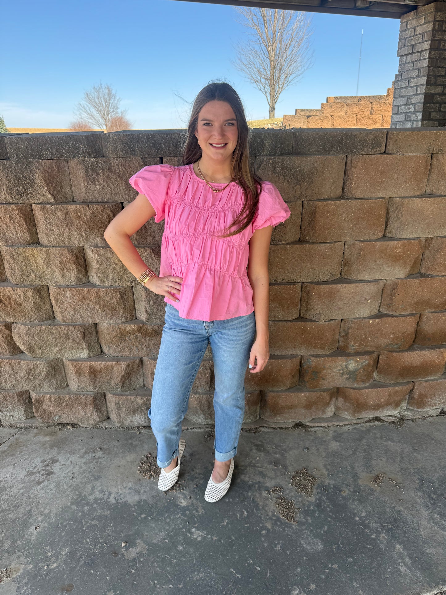 Straight Cuffed Hem Jeans