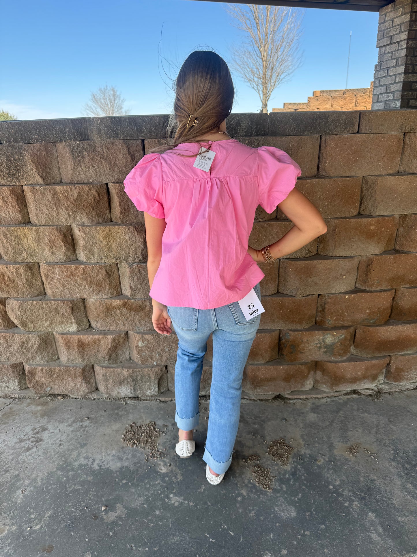 Straight Cuffed Hem Jeans