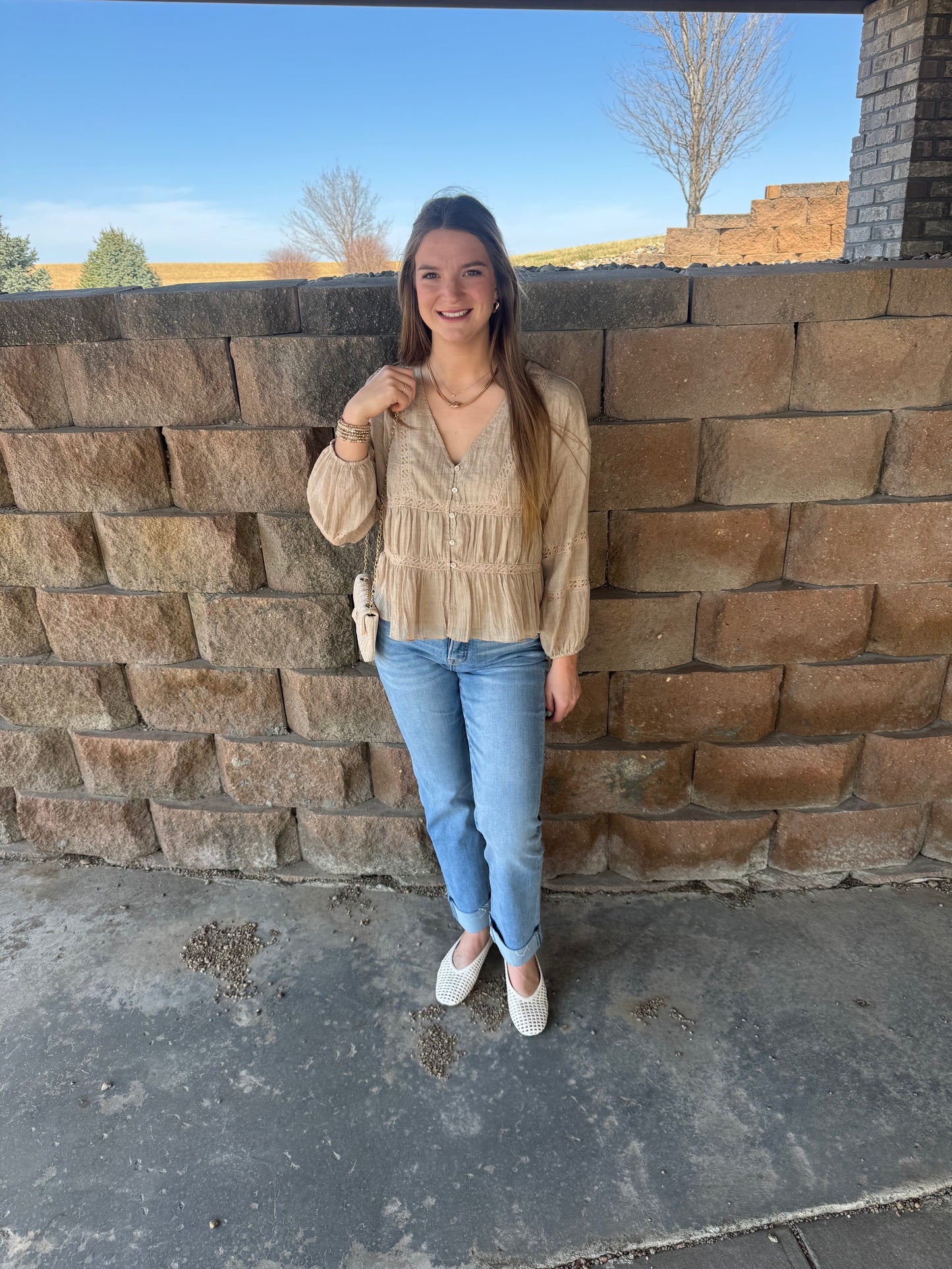 Straight Cuffed Hem Jeans