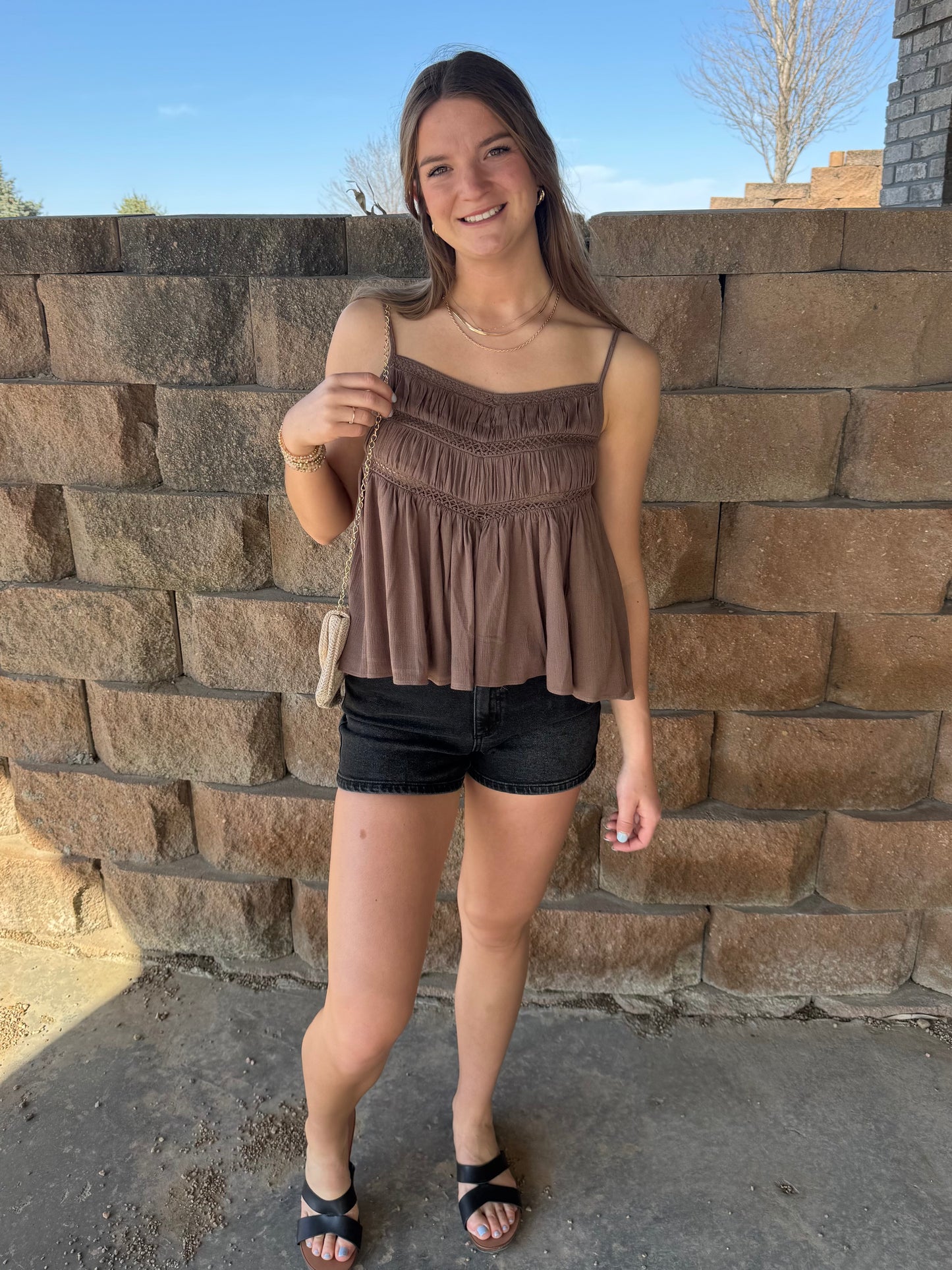 Black Classic Denim Shorts