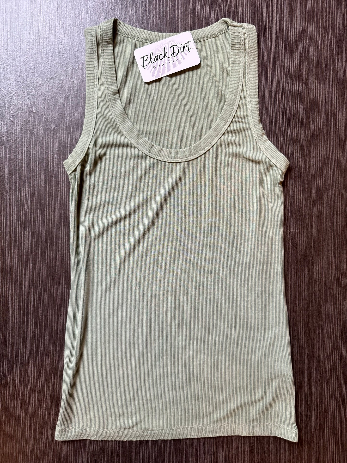 Sage Ribbed Tank