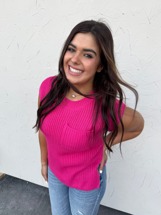Christa Sweater Vest Top