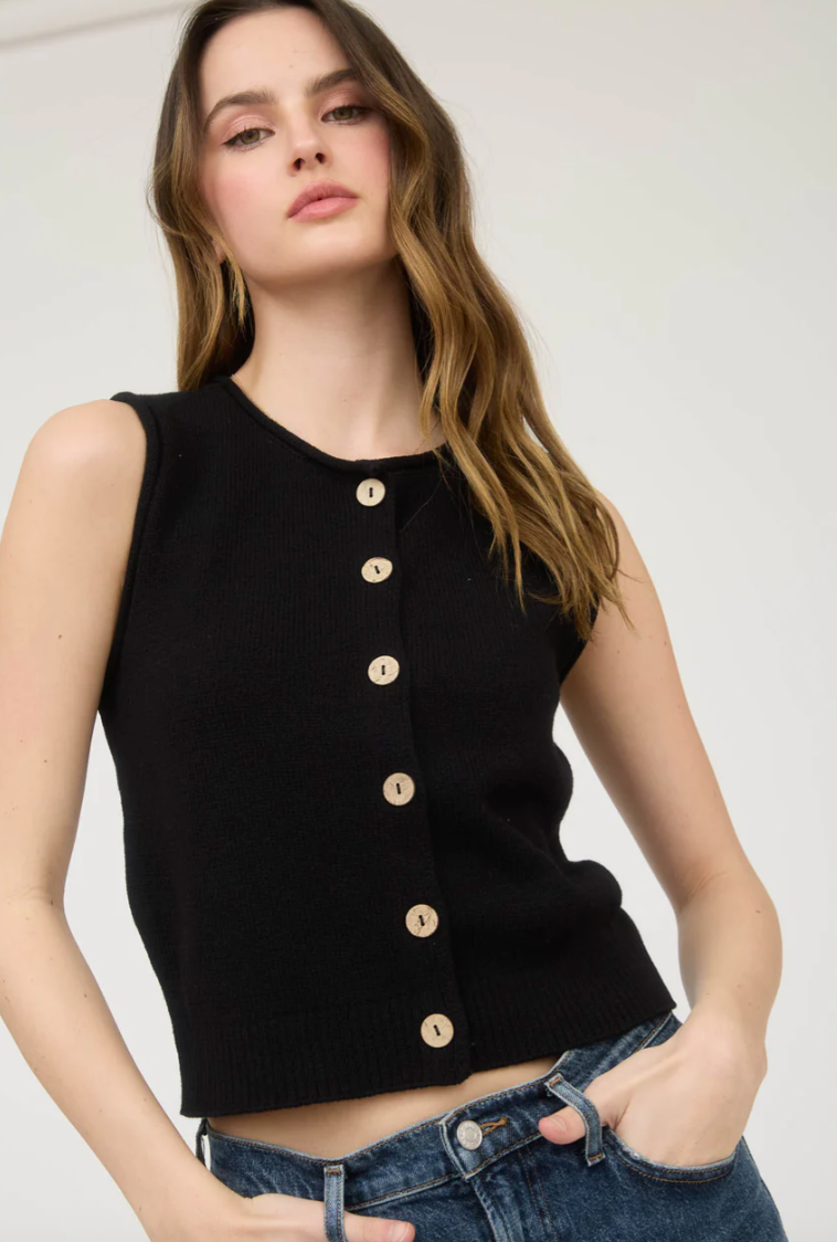 Button Down Knit Vest