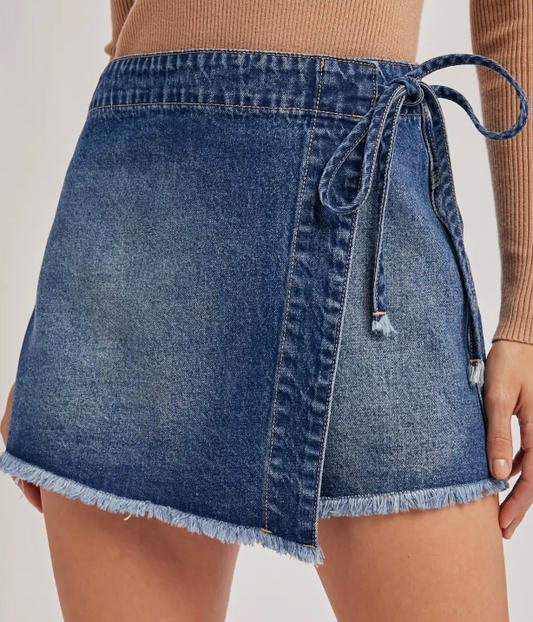 Overlaying Denim Skort