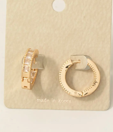 Chunky Pave Hinge Earrings