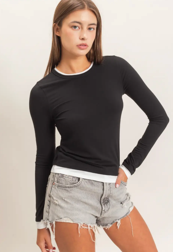 Layered Effect Basic Longsleeve