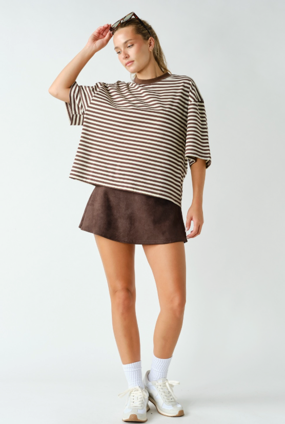 Suede Skort