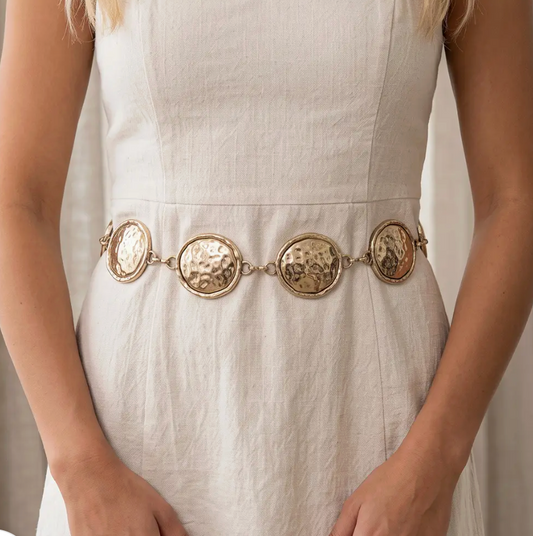 Hammered Coin Concho Belt