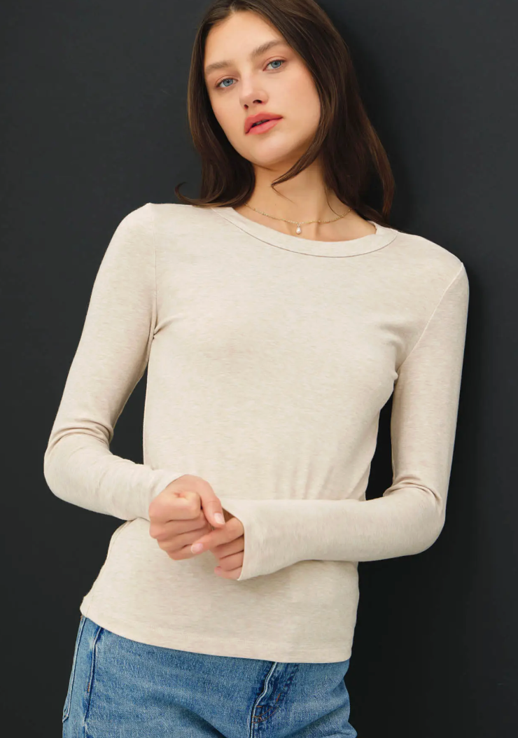 Oatmeal Basic Tee