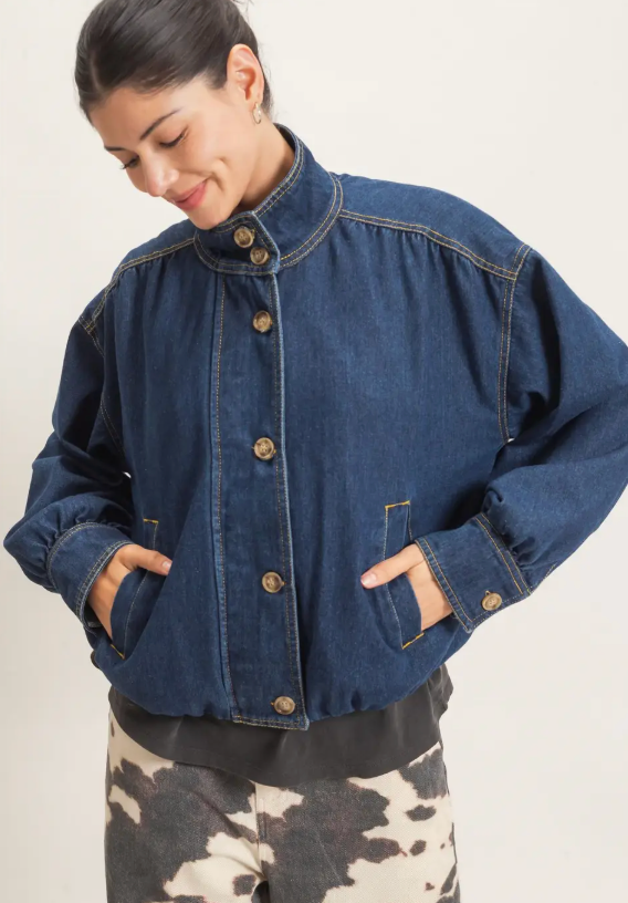 Denim Bomber Jacket
