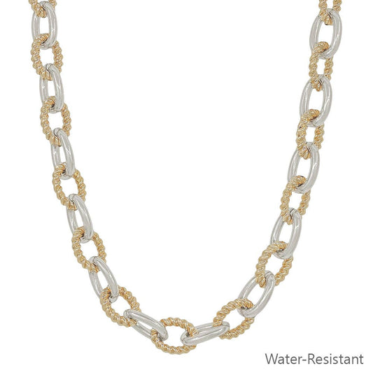 Mixed Metal Chunky Necklace