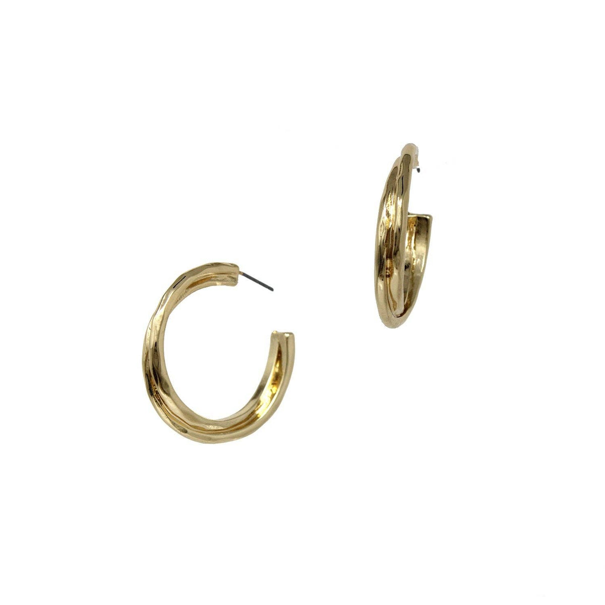 Overlapped Gold Earrings