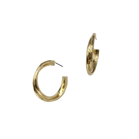 Overlapped Gold Earrings