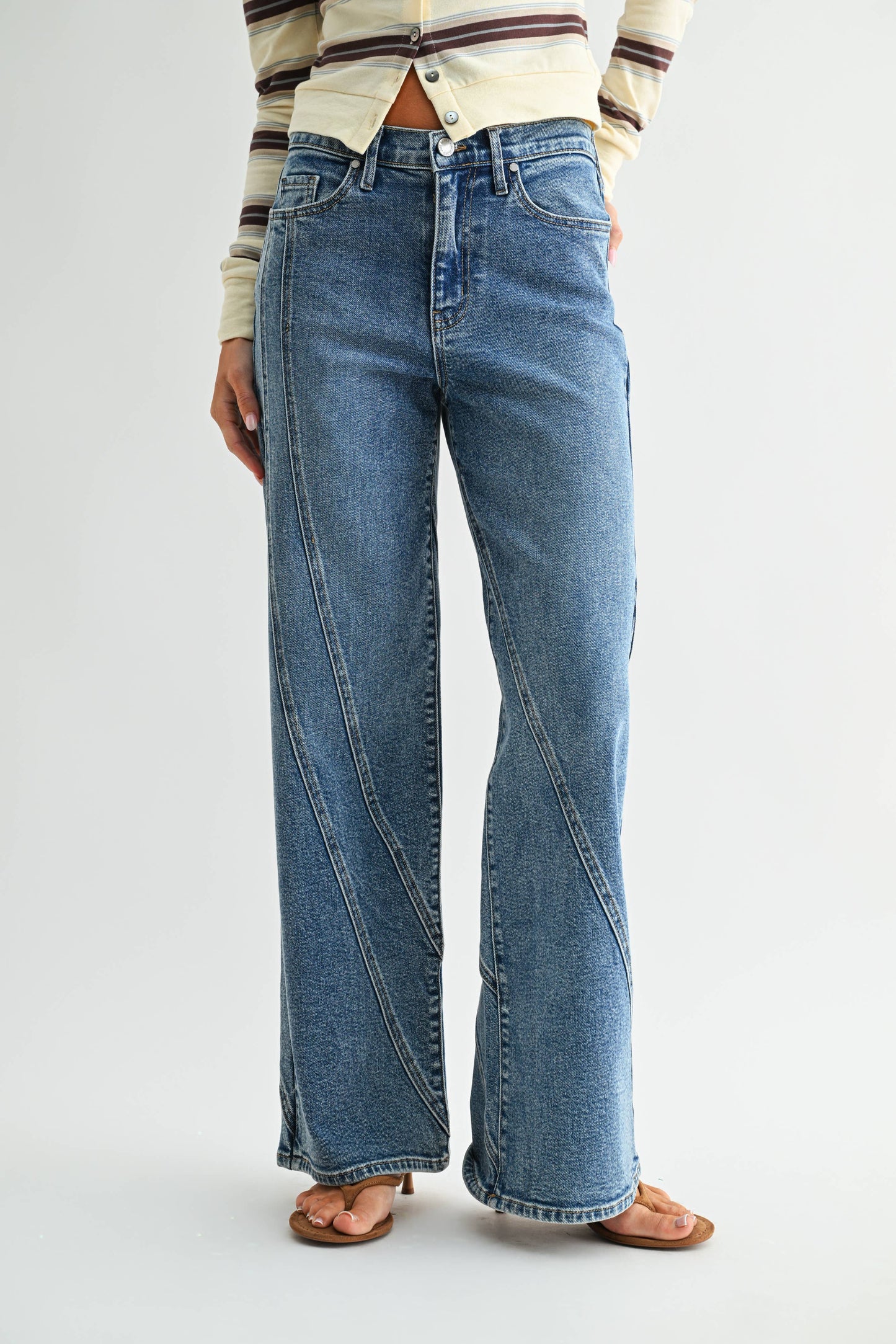 Asymmestric Straight Jeans