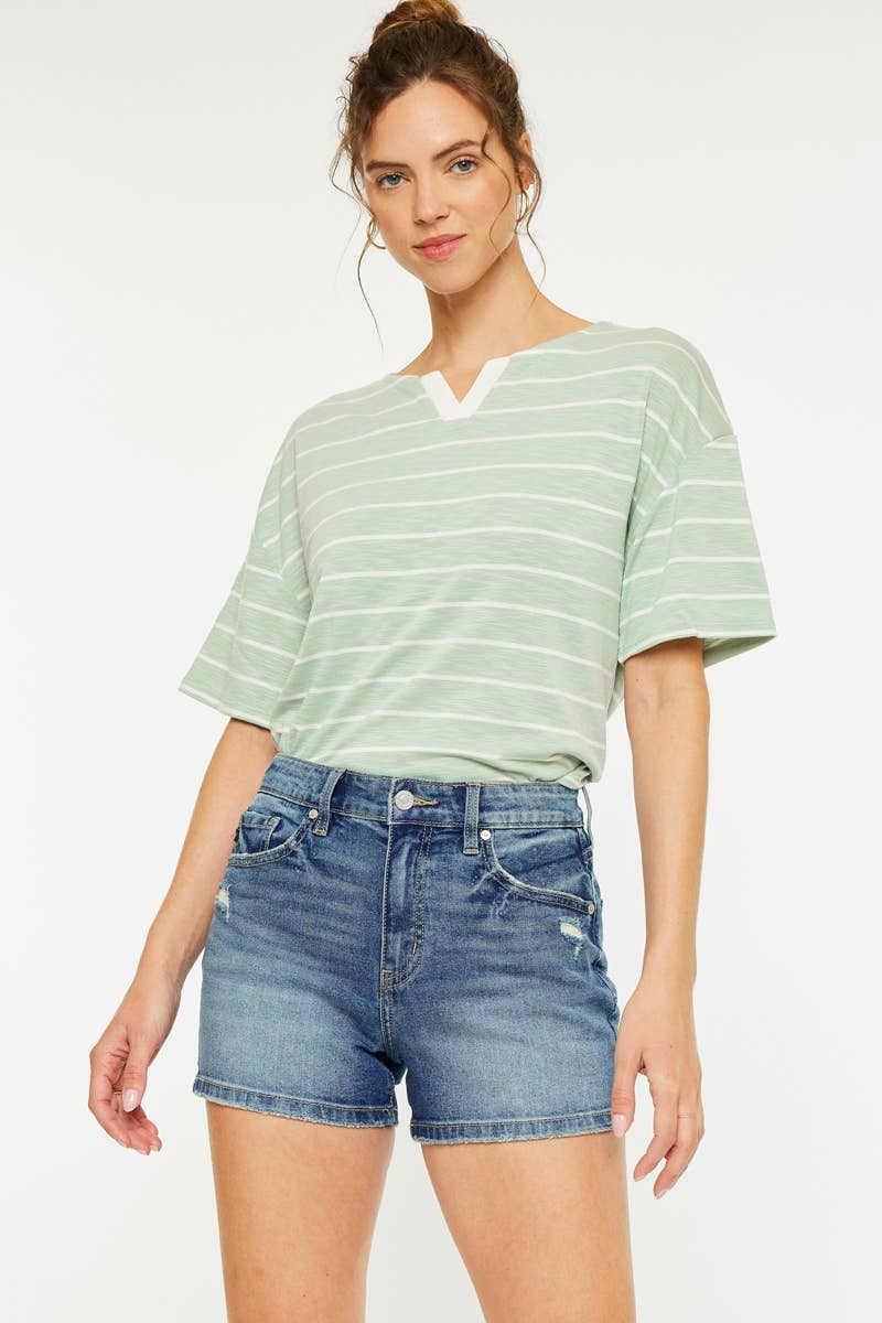 High Rise Mom Shorts